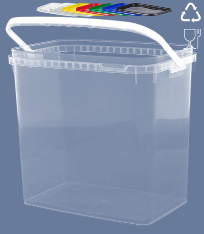 RECHTECK- EIMER 10,6 L EKO (hoch) / TRANSPARENT | Bikapack