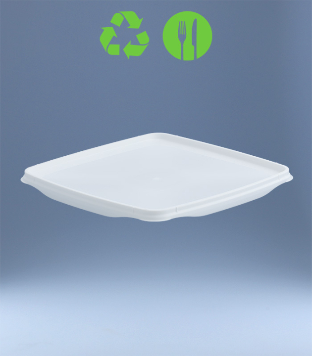 LID FOR SQUARE-CUP 130 x 130 mm / WHITE