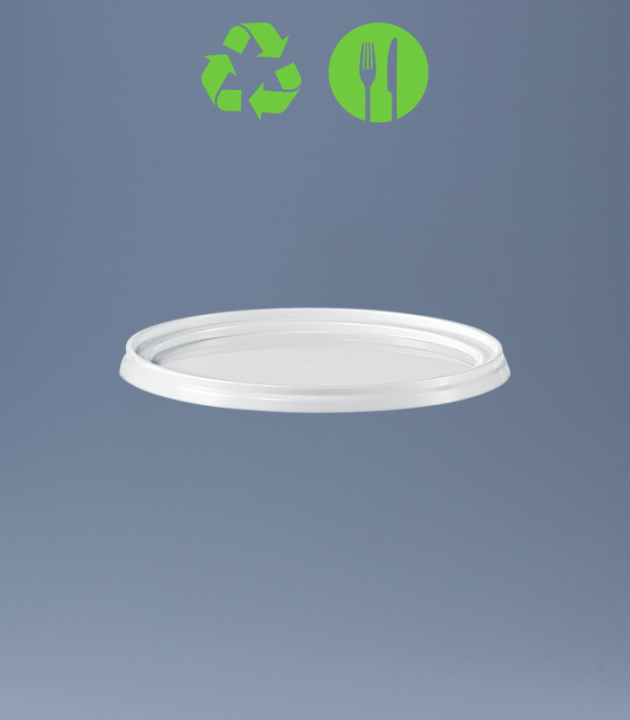 LID FOR ROUND-CONTAINER EKO / DM Ø 118 mm / WHITE