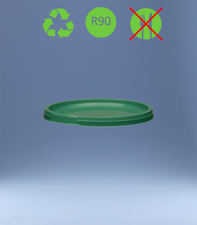LID FOR ROUND-BUCKET 600 ML Re90 / GREEN