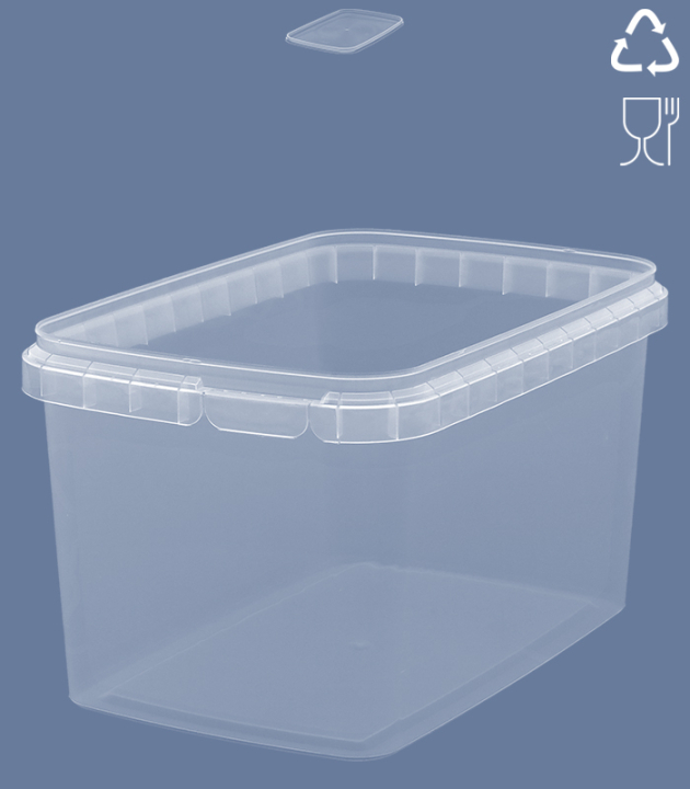 RECTANGULAR-CUP 1.800 ML / 192 x 128 mm / TRANSP.