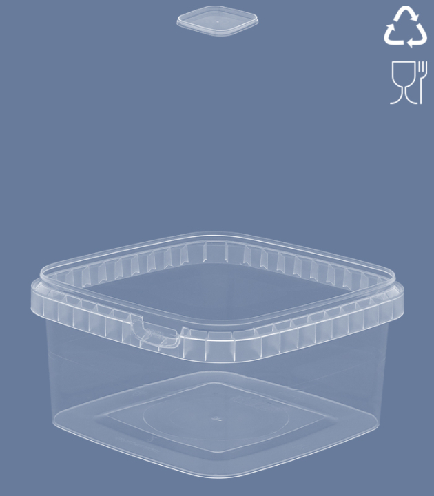 QUADRAT-BECHER 600 ML / 128 x 128 mm / TRANSPARENT