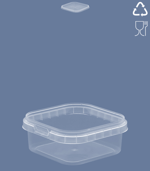 SQUARE CUP 125 ML / 79 x 79 mm / TRANSP.