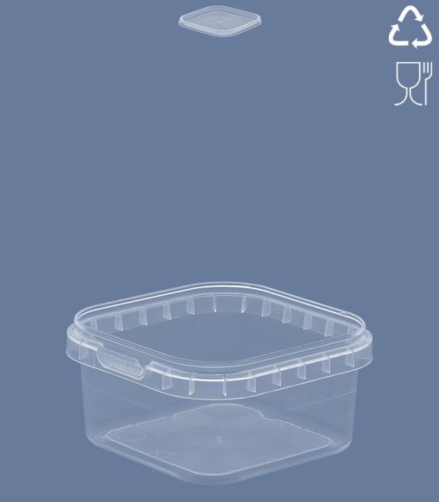 SQUARE CUP 150 ML / 79 x 79 mm / TRANSP.