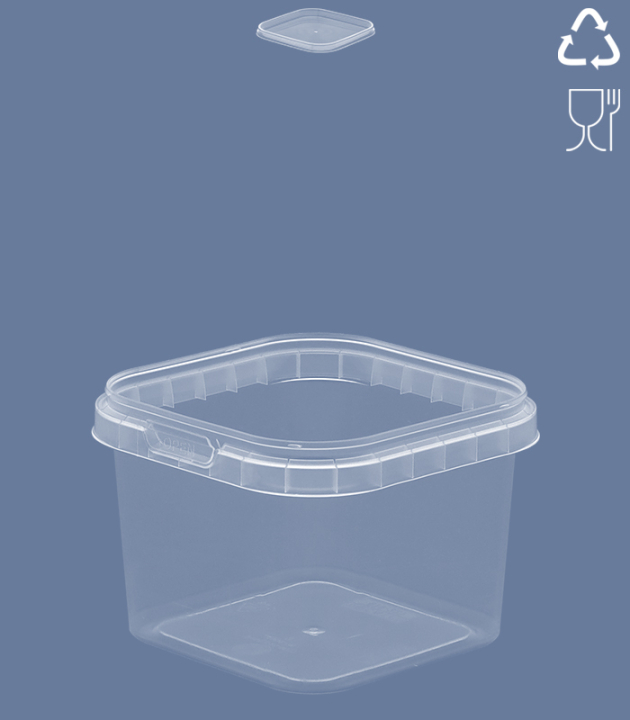 QUADRAT-BECHER 225  ML / 79 x 79 mm / TRANSPARENT