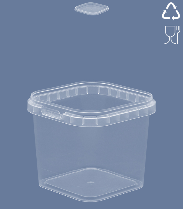 SQUARE CUP 280 ML / 79 x 79 mm / TRANSP.