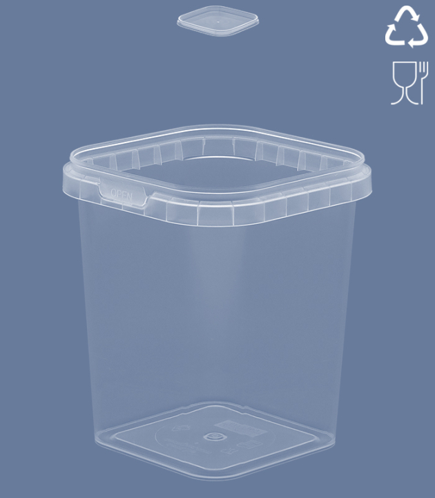 QUADRAT-BECHER 365  ML / 79 x 79 mm / TRANSPARENT
