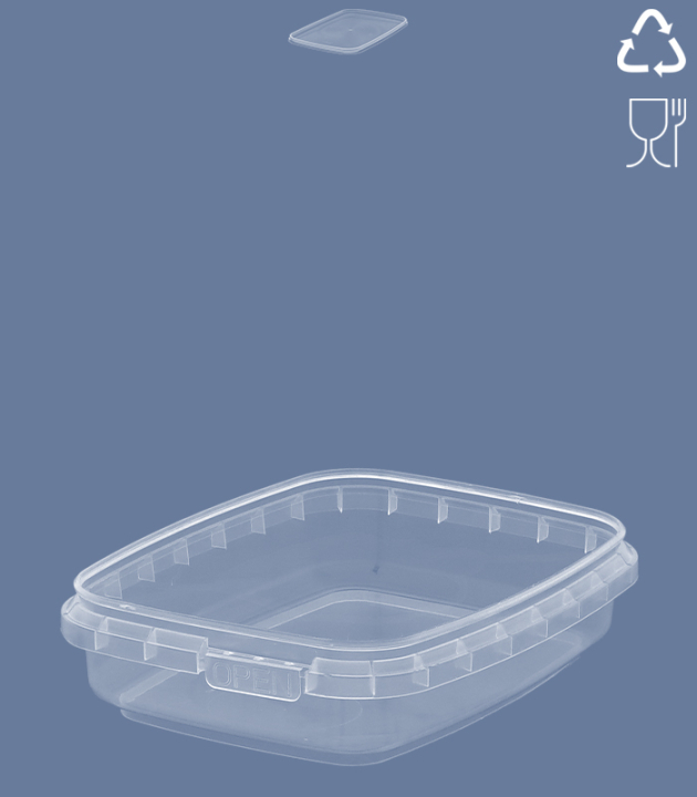 RECTANGULAR-BUCKET 100 ML 108X85 mm / TRANSP.