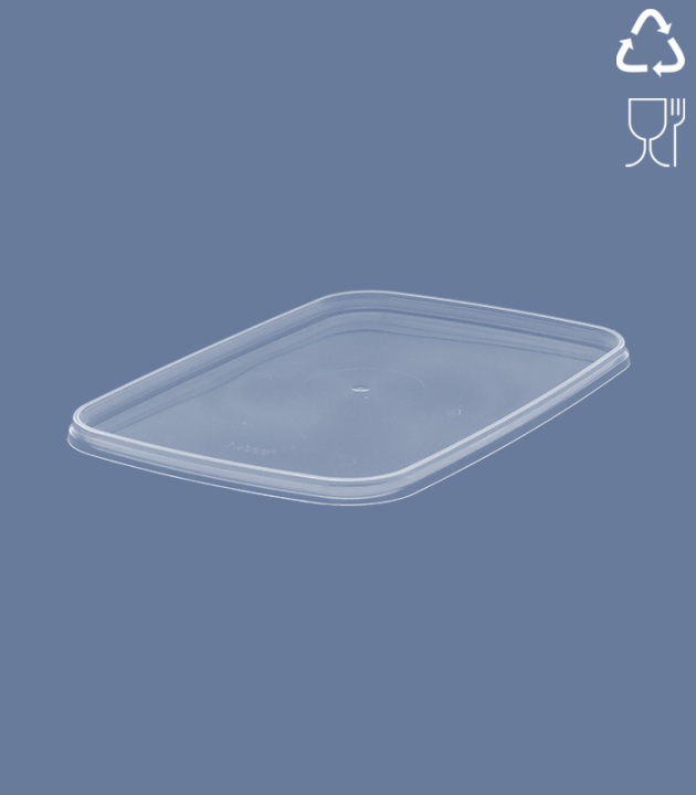 LID FOR SQUARE-CUP 108 x 86 mm / TRANSP.