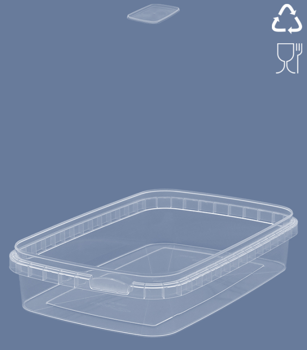 RECHTECKBECHER 600 ML / 192 x 128  MM / TRANSPARENT