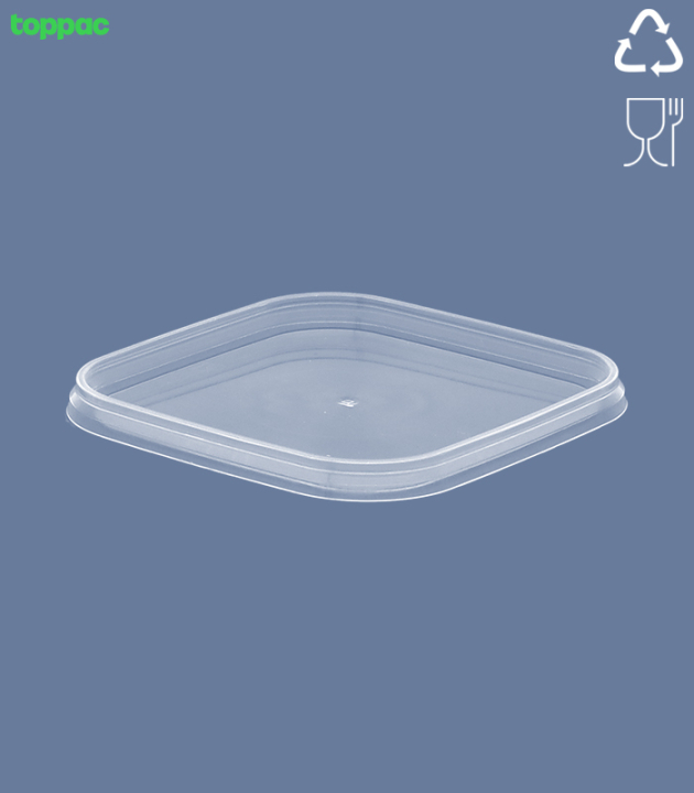 DECKEL ZU QUADRATBECHER 95 x 95 MM / TRANSP.