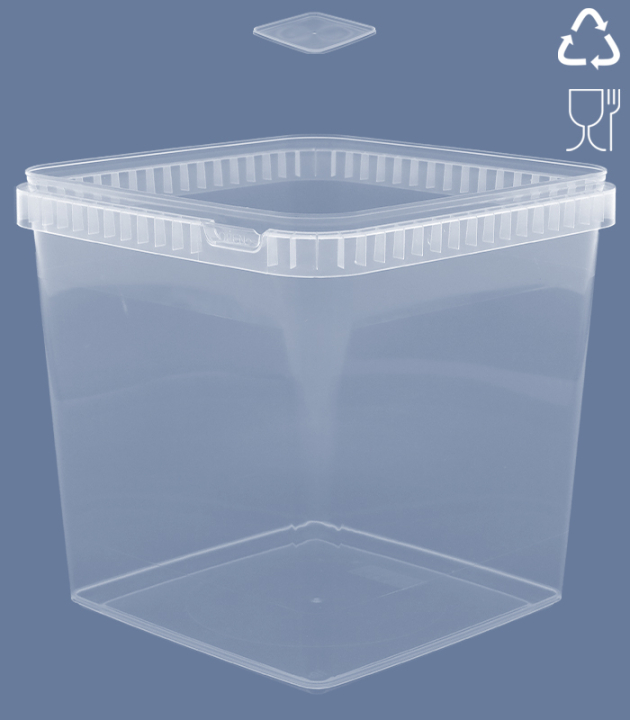 SQUARE-TRAY 5000 ML / 193 x193 mm / TRANSP.