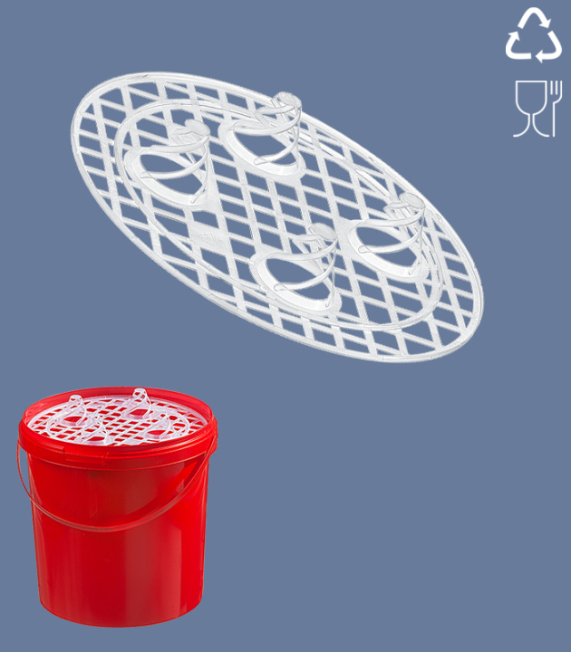 DOWNHOLDER FOR 10 L BUCKET / TRANSPARENT