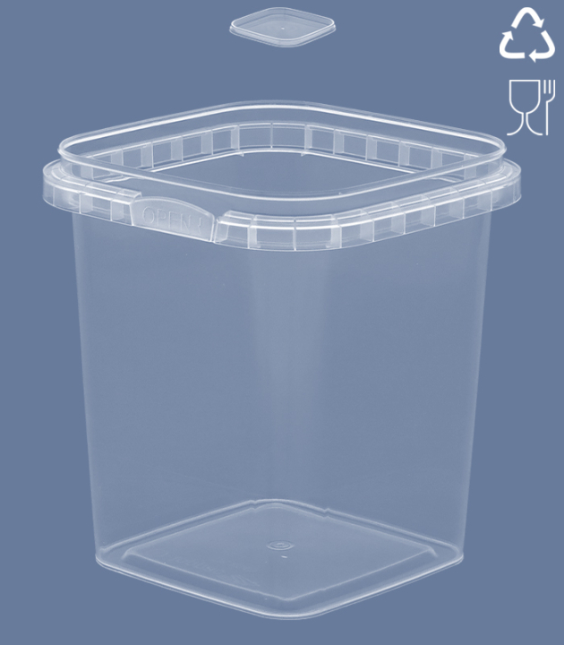QUADRAT-BECHER 520 ML / 95 x 95 mm / TRANSPARENT