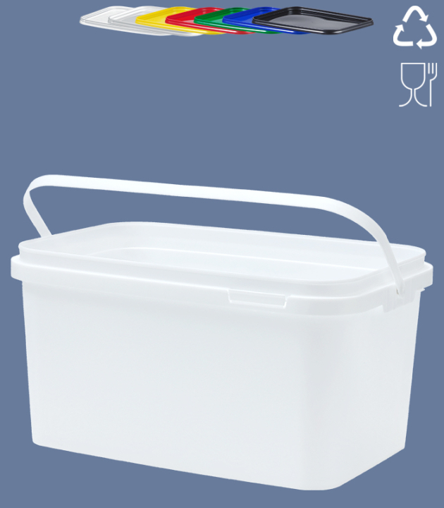 SQUARE-BUCKET 5,9 L / WHITE