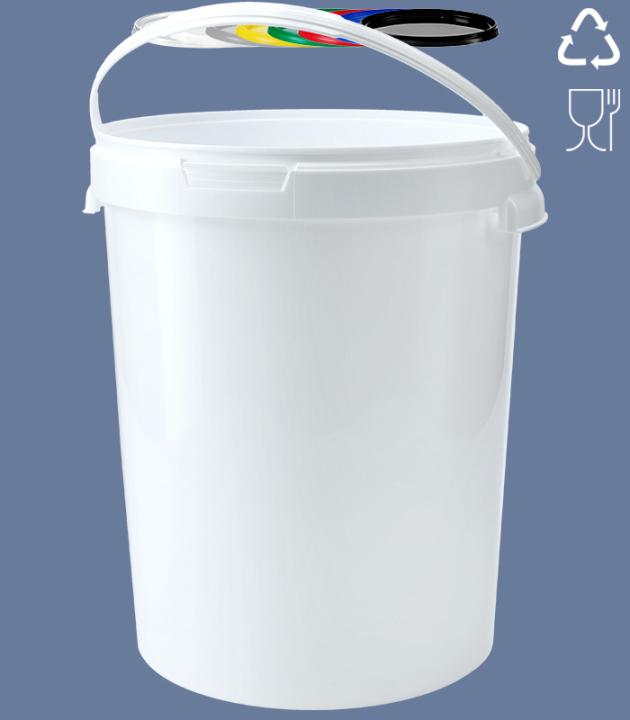 RUND-EIMER 25 L KUNSTSTOFFBÜGEL / WEISS