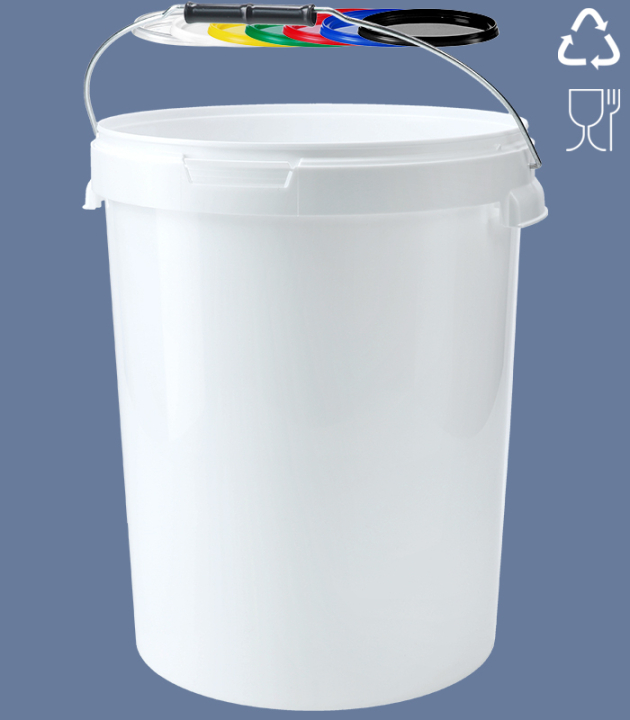 ROUND-BUCKET 25 L METALL HANDLE / WHITE