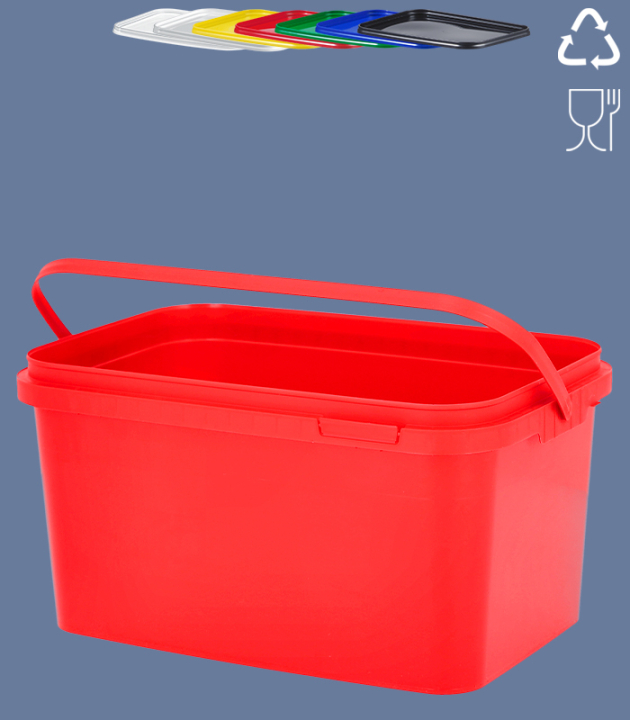 RECTANGULAR-BUCKET 5,9 L / RED