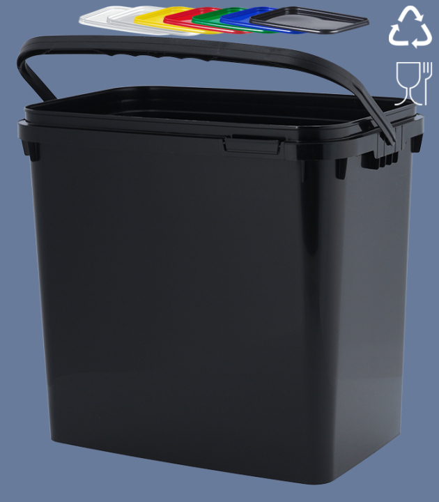 RECTANGULAR-BUCKET 10,6 L EKO / BLACK