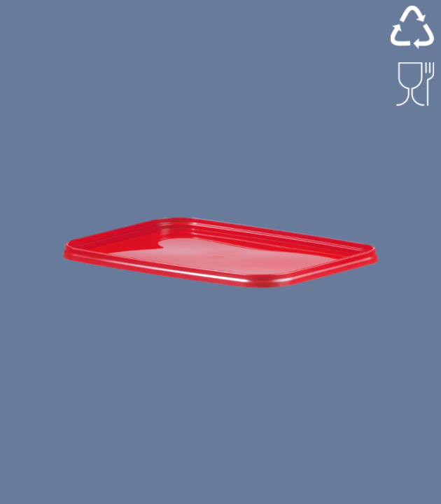 LID FOR SQUARE-BUCKET 5 L AND 10,6 L EKO / RED