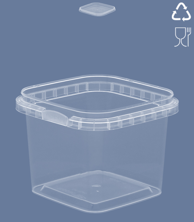 SQUARE-CUP 360 ML / 95 x 95 mm / TRANSP.
