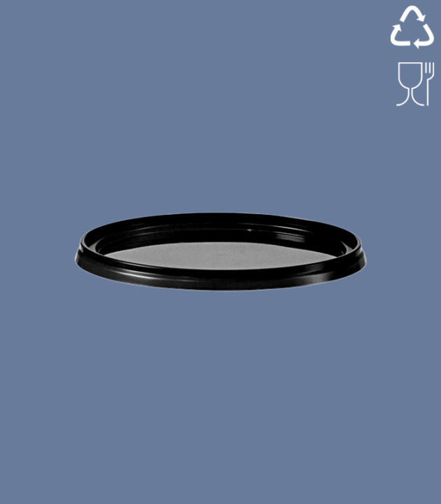 LID FOR CUP TOP DM Ø 118 mm / BLACK