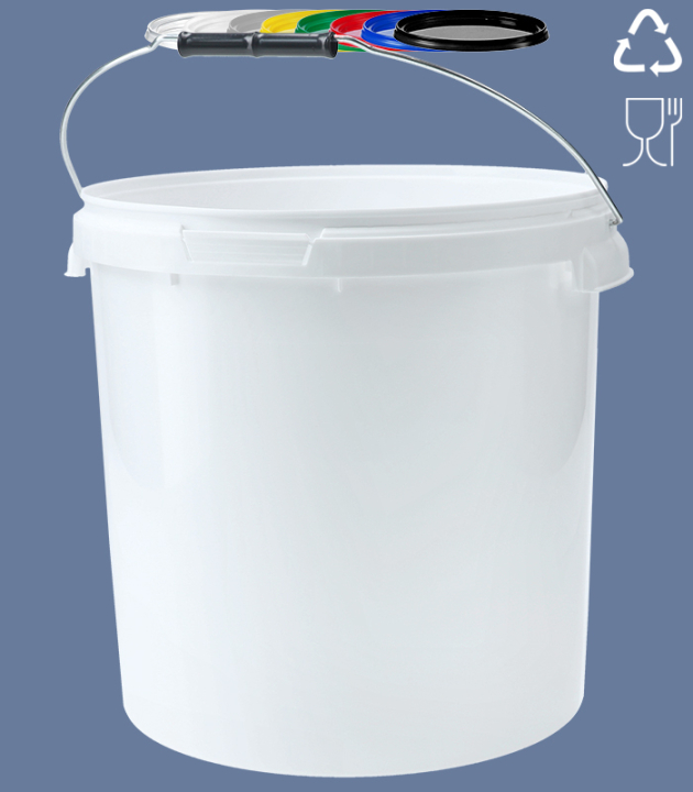 RUND-EIMER 20 | 21  L METALLBÜGEL/ WEISS