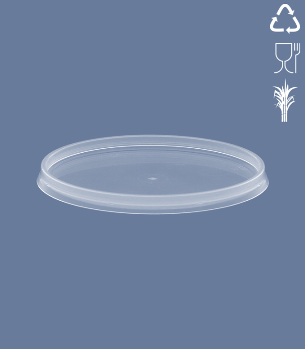 LID FOR ROUND-CUP NatureBased 50+ / Ø 118 mm / TRANSP.