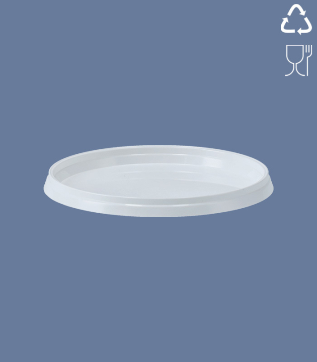 DECKEL ZU RUND-BECHER/DM Ø 124 mm / WEISS.