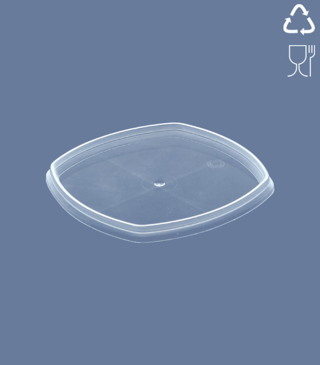 DECKEL ZU RUND-QUADRATBECHER 165 ML / TRANSP.