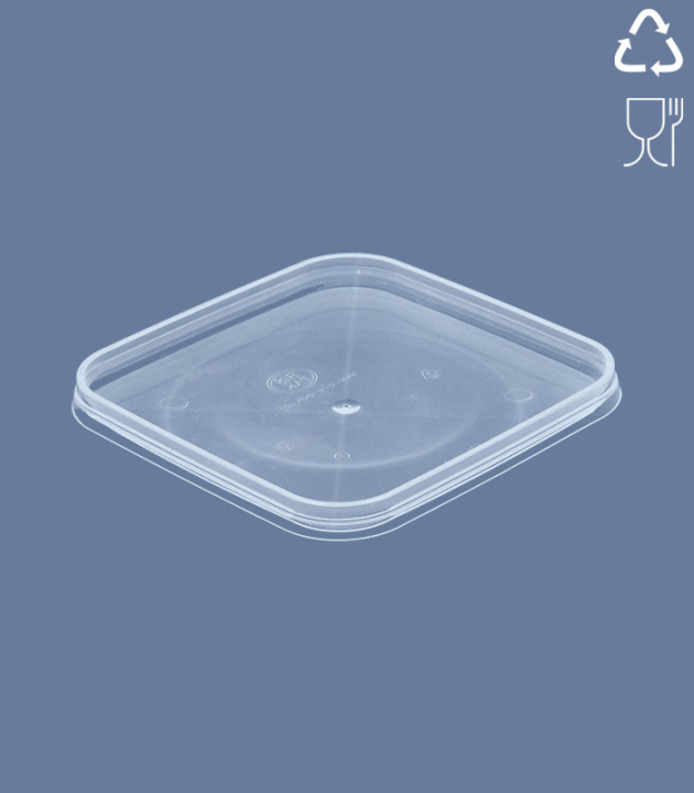 LID FOR SQUARE-CUP / 132 x 132 MM / WHITE