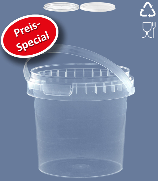 RUND-EIMER 0,66 L / Ø 109 MM / TRANSPARENT