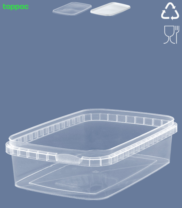RECTANGULAR-CUP 800 ML / 192 x 128 mm / TRANSP.