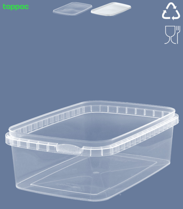 RECTANGULAR-CUP 1.000 ML / 192 x 128 mm / TRANSP.