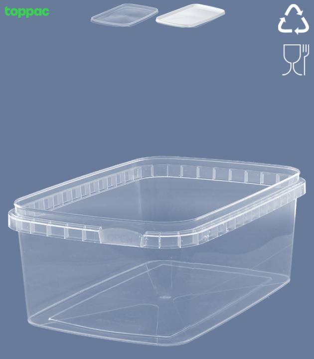 RECTANGULAR-CUP 1200 ML / 192 x 128 mm / TRANSP.