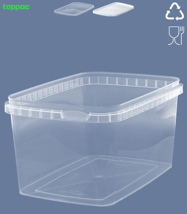 RECTANGULAR-CUP 1600 ML / 192 x 128 mm / TRANSP.