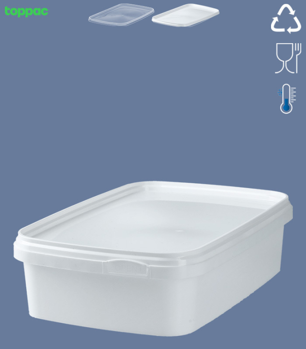 RECTANGULAR-CUP 800 ML / 192 x 128 mm / WHITE FREEZER GRADE