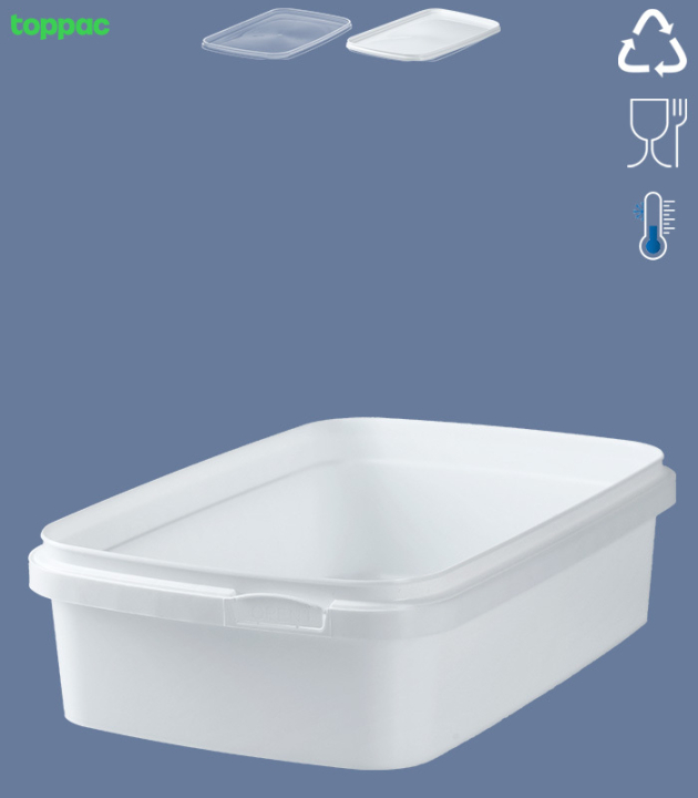 RECHTECKBECHER 800 ML / 192 x 128  MM / WEISS (TK -18°C)