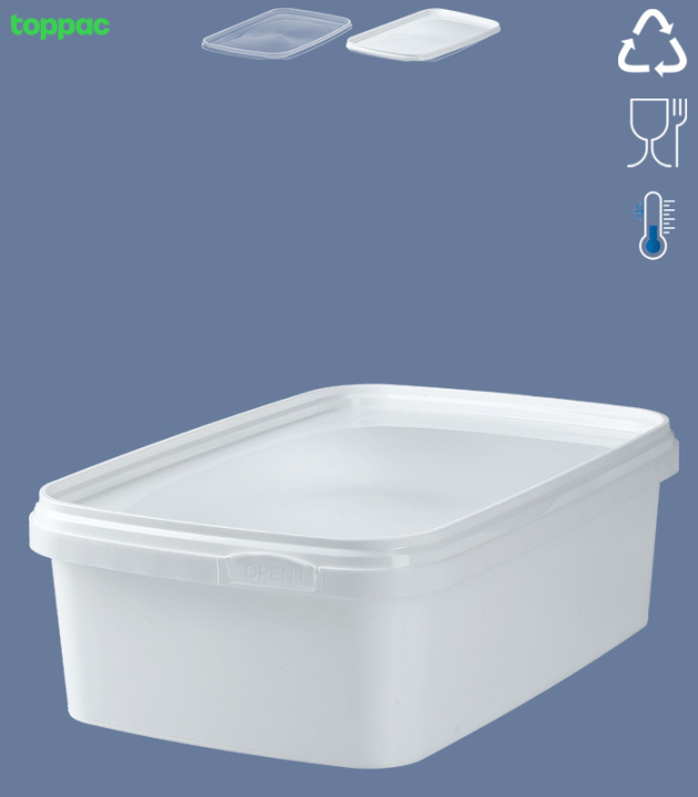 RECTANGULAR-CUP 1.000 ML / 192 x 128 mm / WHITE (TK -18°C)