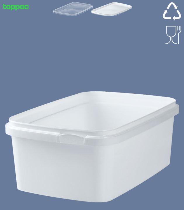 RECTANGULAR-CUP 1200 ML / 192 x 128 mm / WHITE (TK -18°C)