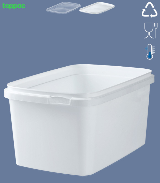 RECHTECKBECHER 1600 ML / 192 x 128  MM / WEISS (TK -18°C)