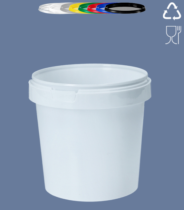 ROUND BUCKET 1,2 L WHITE WITHOUT LID