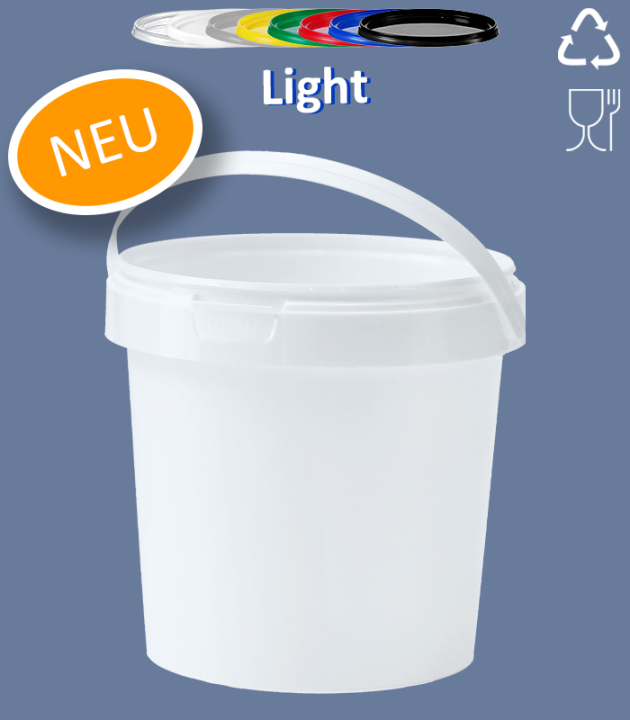 RUND-EIMER LIGHT 1,2 L / WEISS